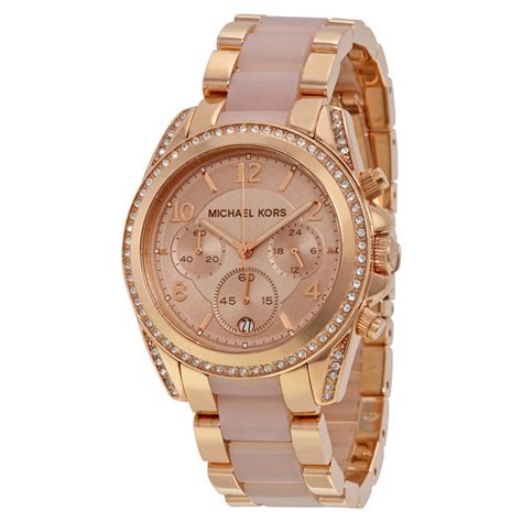 Michael Kors Women's Blair Chronograph Rose Gold Tone 